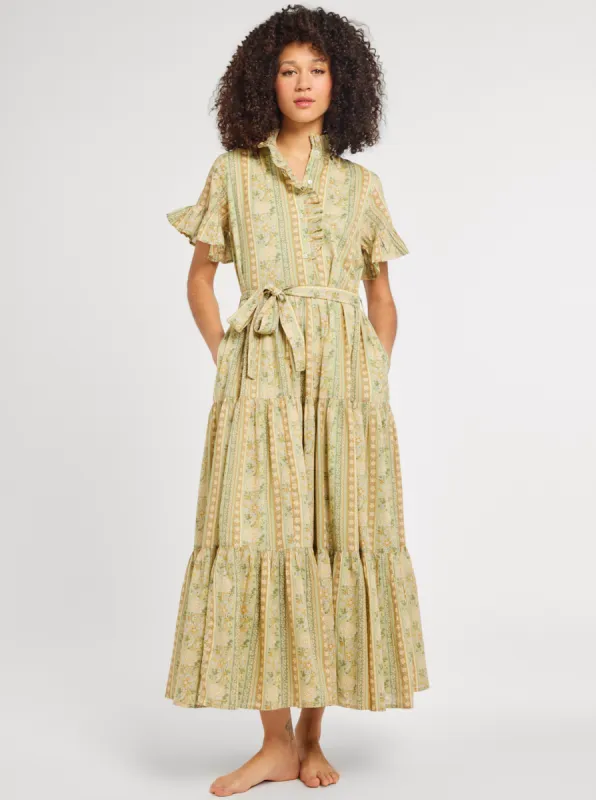 Victoria Dress in Cotswold Stripe sold by Beau & Ro