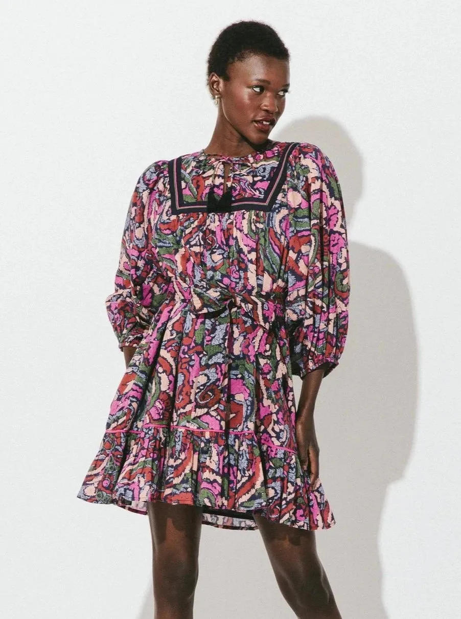 Rafaela Mini Dress in Corozal sold by Beau & Ro