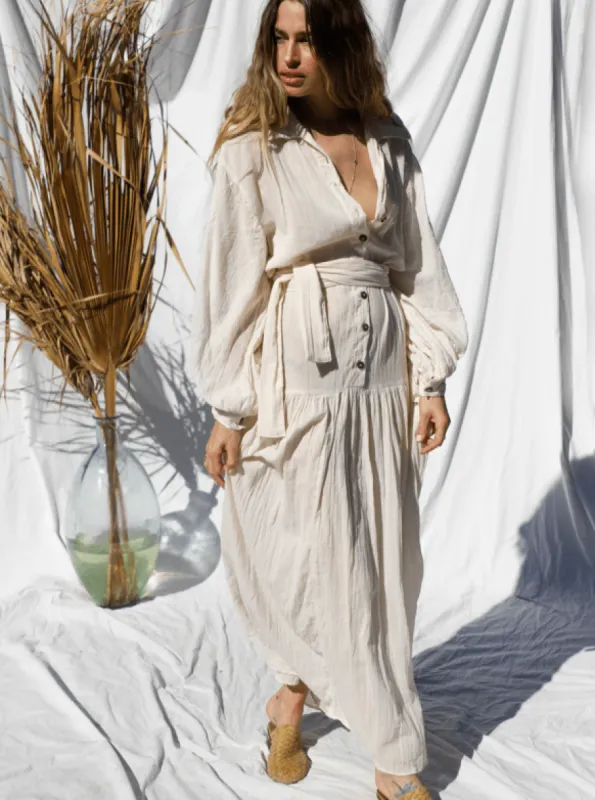 Fortress Maxi Dress in Natural sold by Beau & Ro