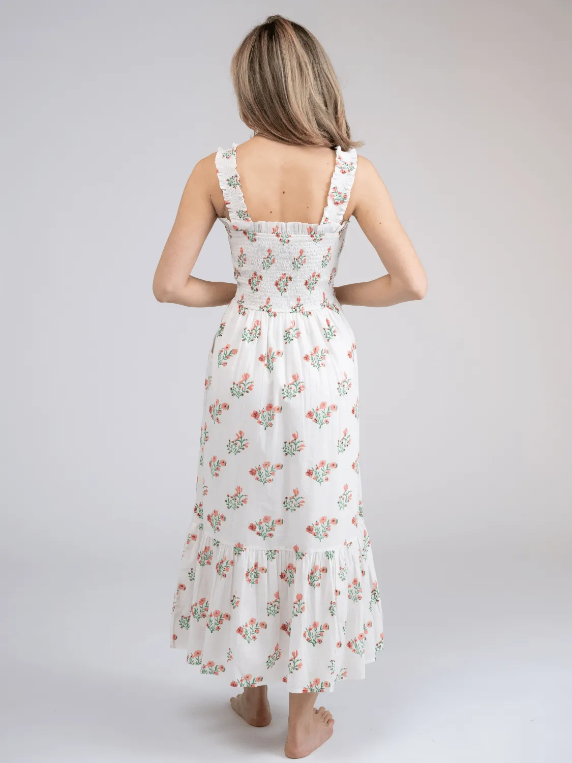 The Page Midi Dress | Pink Floral sold by Beau & Ro product image thumbnail 4