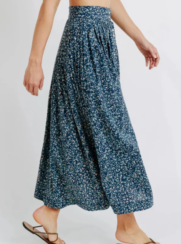 Bergamo Skirt in Blue Thistle sold by Beau & Ro