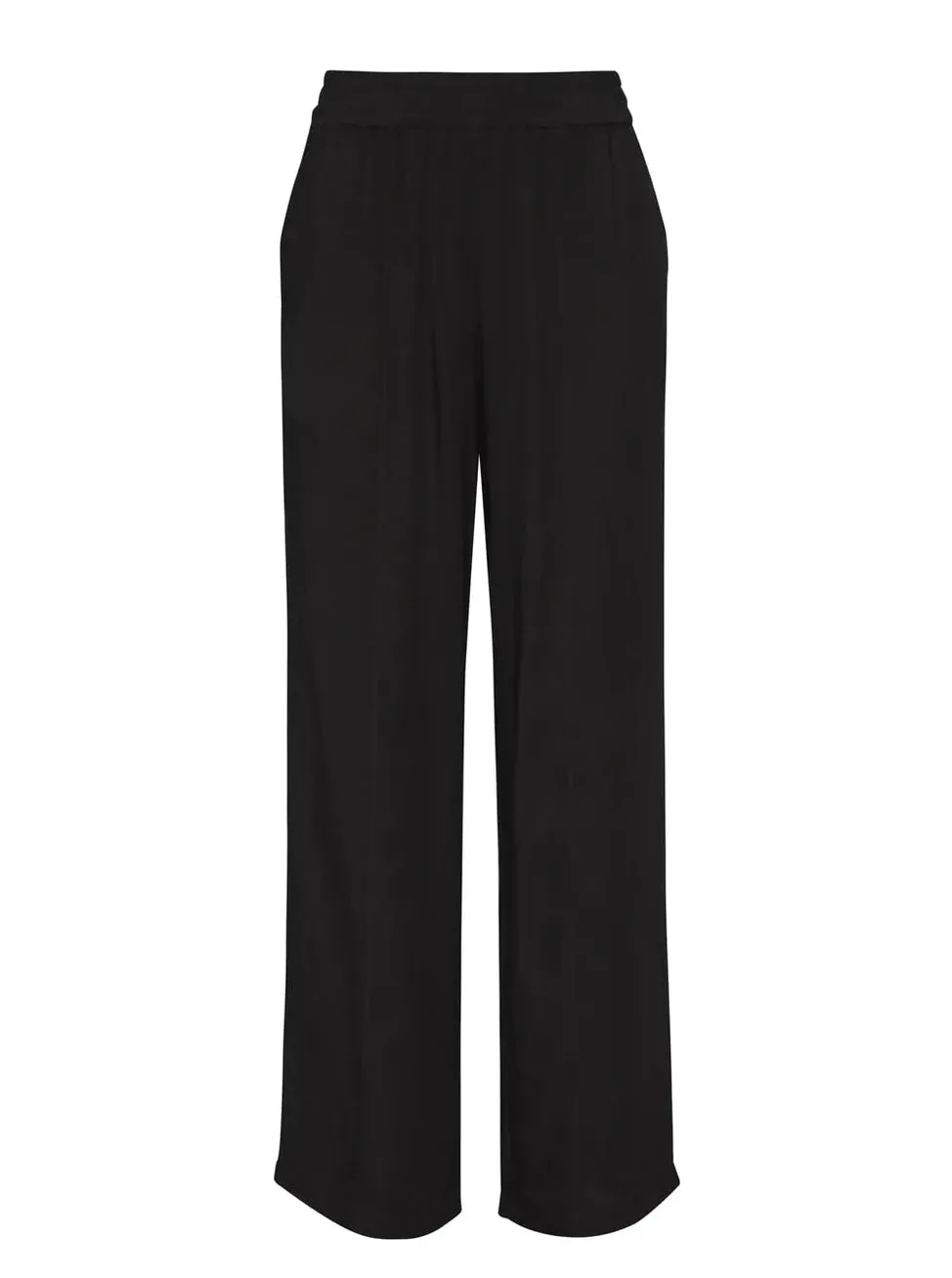 Viscose Satin Pull On Trouser in Black sold by Beau & Ro