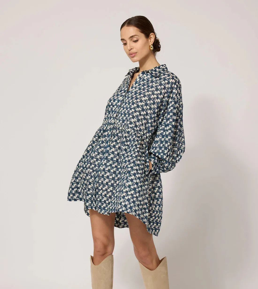 Collette Mini Dress in Biarritz sold by Beau & Ro product image thumbnail 3