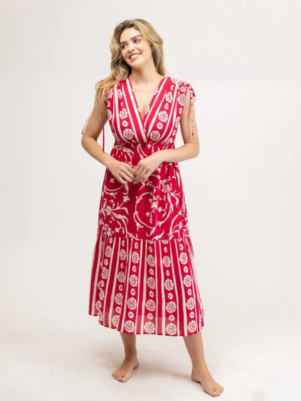 The Blaire Dress | Pink Jodhpur Swirl sold by Beau & Ro