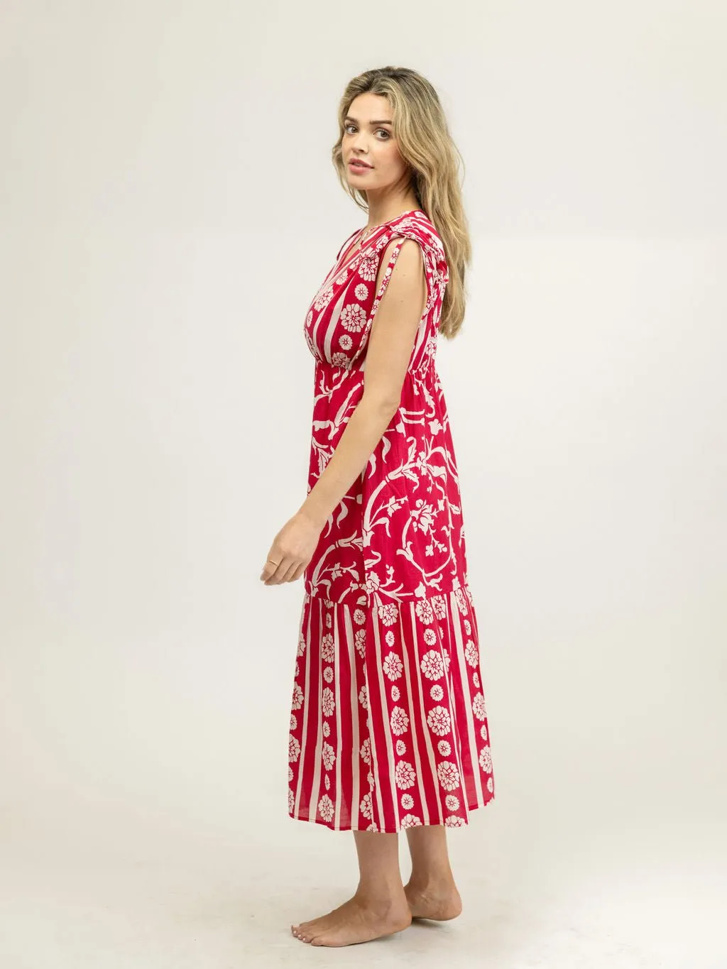The Blaire Dress | Pink Jodhpur Swirl sold by Beau & Ro product image thumbnail 3