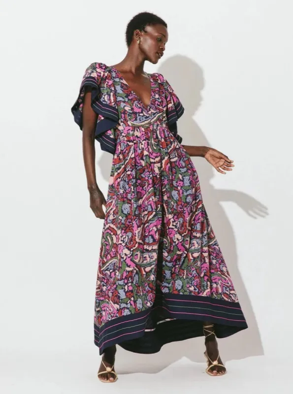 Carlotta Ankle Dress in Corozal sold by Beau & Ro