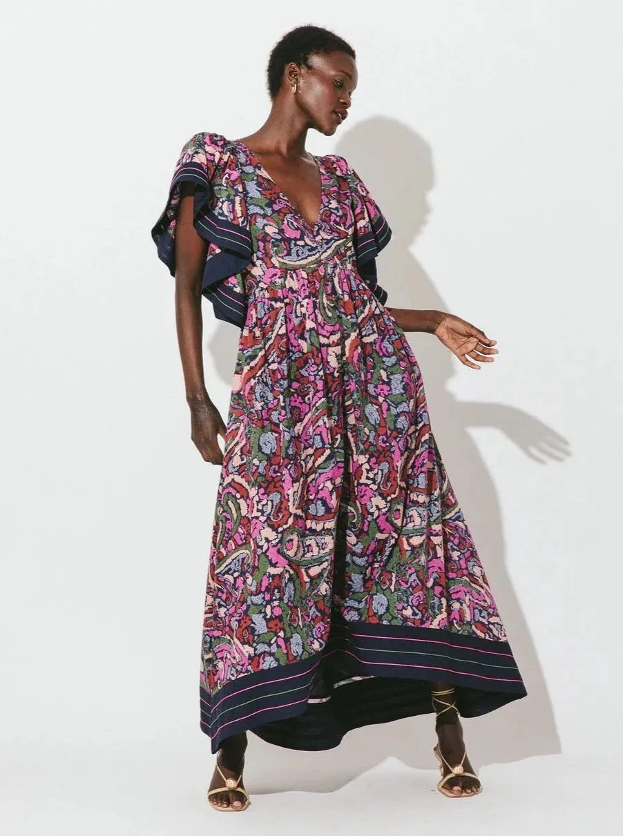 Carlotta Ankle Dress in Corozal sold by Beau & Ro