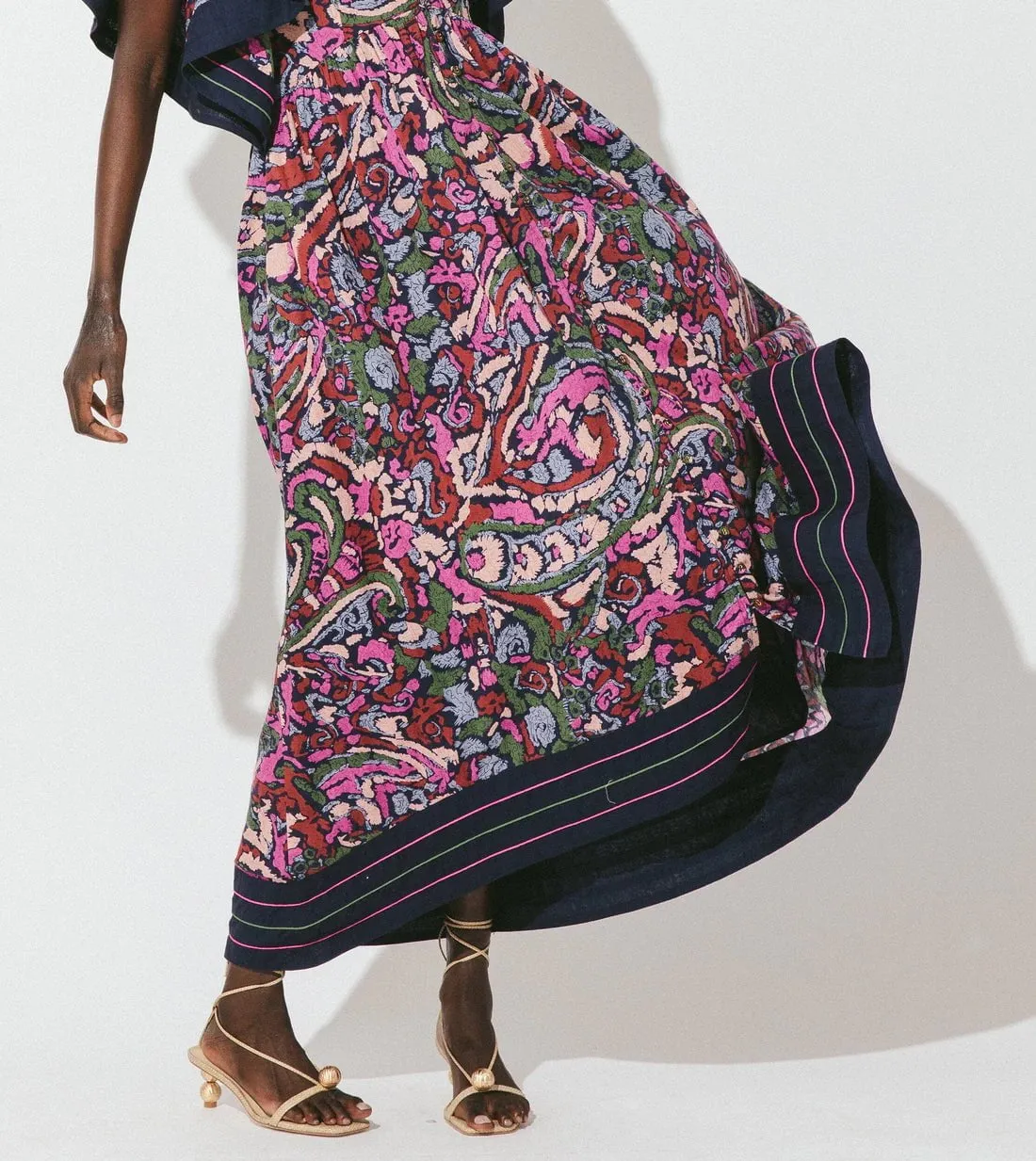 Carlotta Ankle Dress in Corozal sold by Beau & Ro product image thumbnail 3