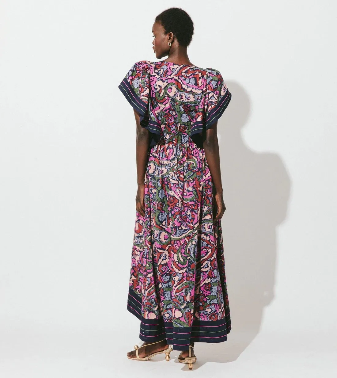 Carlotta Ankle Dress in Corozal sold by Beau & Ro product image thumbnail 5