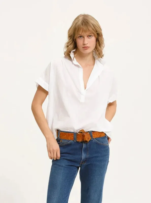 Motley Top in Pure White sold by Beau & Ro