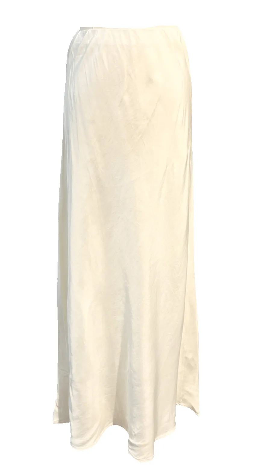 Viscose Satin Midi Skirt in Cream sold by Beau & Ro