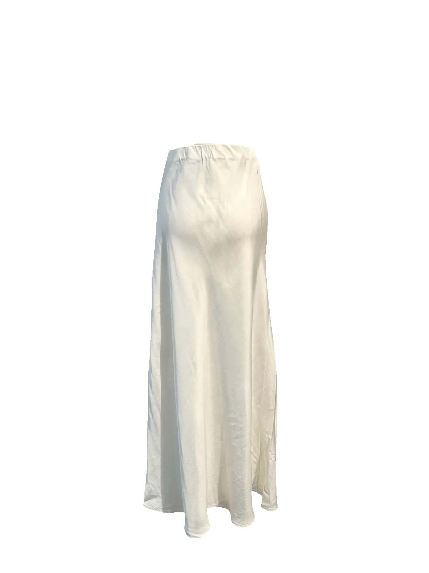Viscose Satin Midi Skirt in Cream sold by Beau & Ro product image thumbnail 2