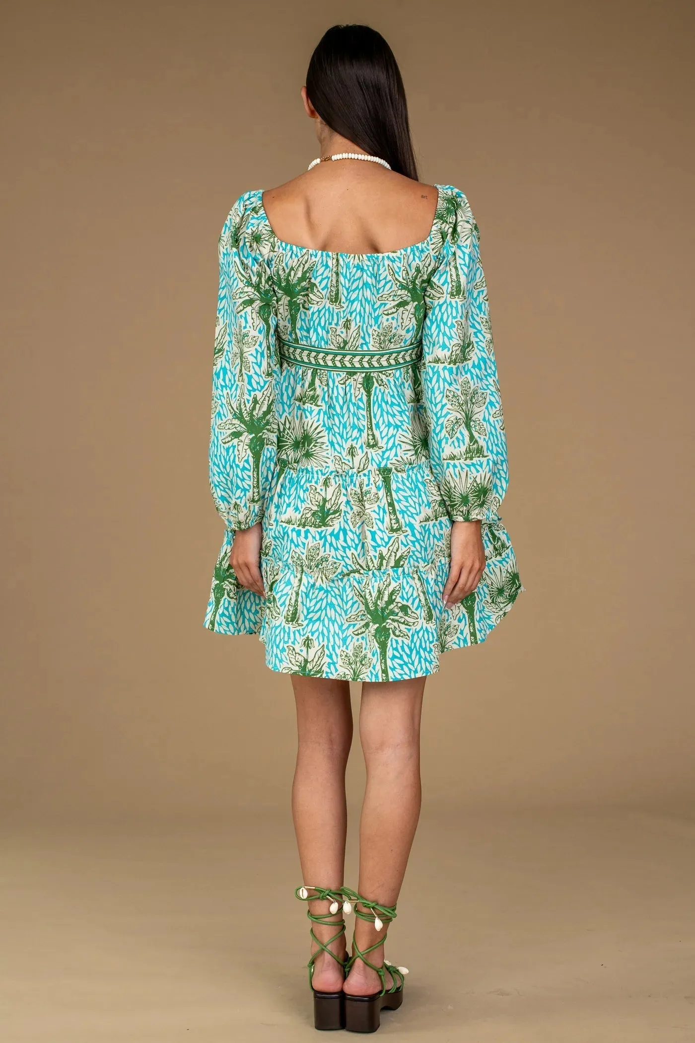 Lala Dress in Island Palm sold by Beau & Ro product image thumbnail 3