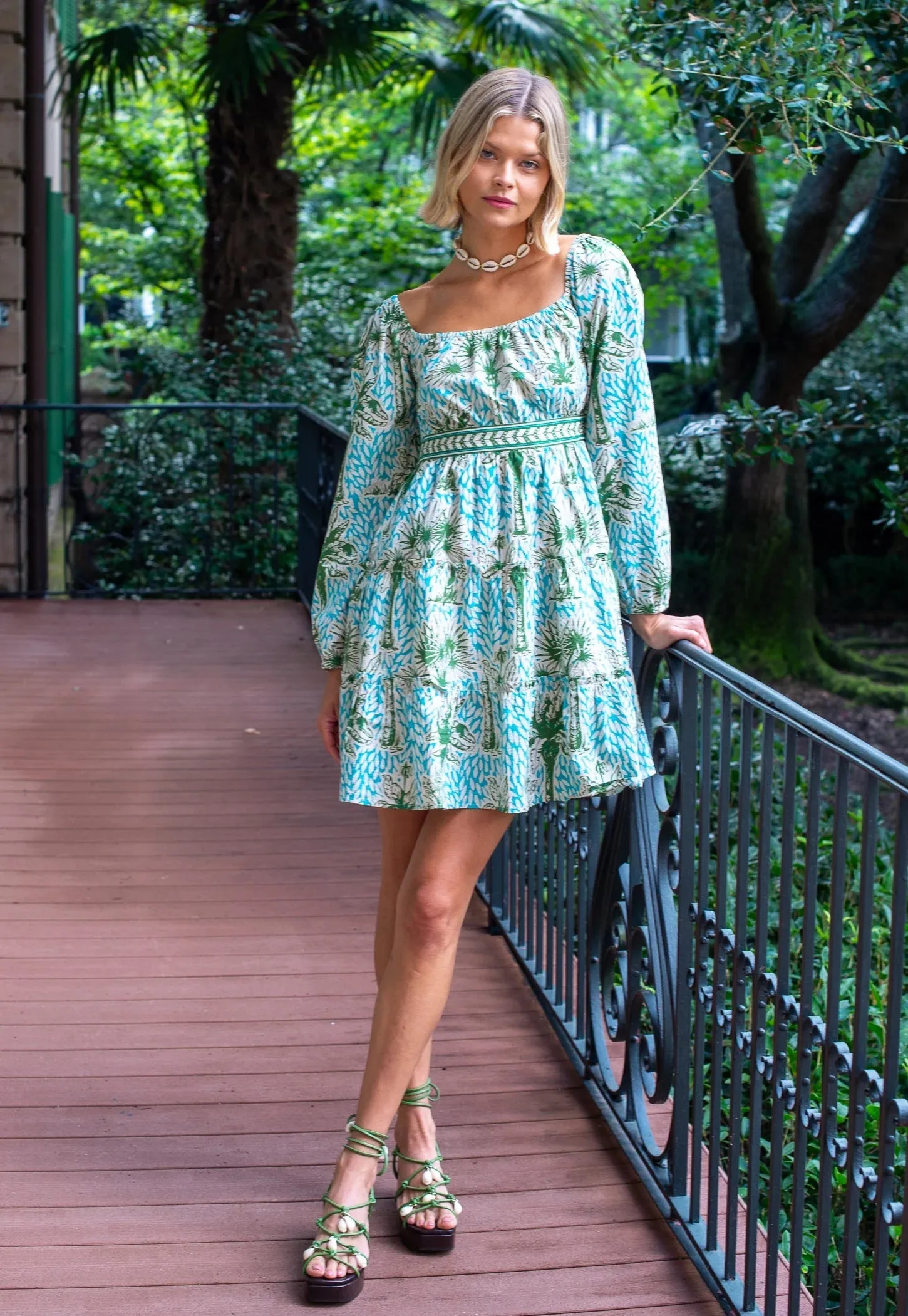 Lala Dress in Island Palm sold by Beau & Ro product image thumbnail 2