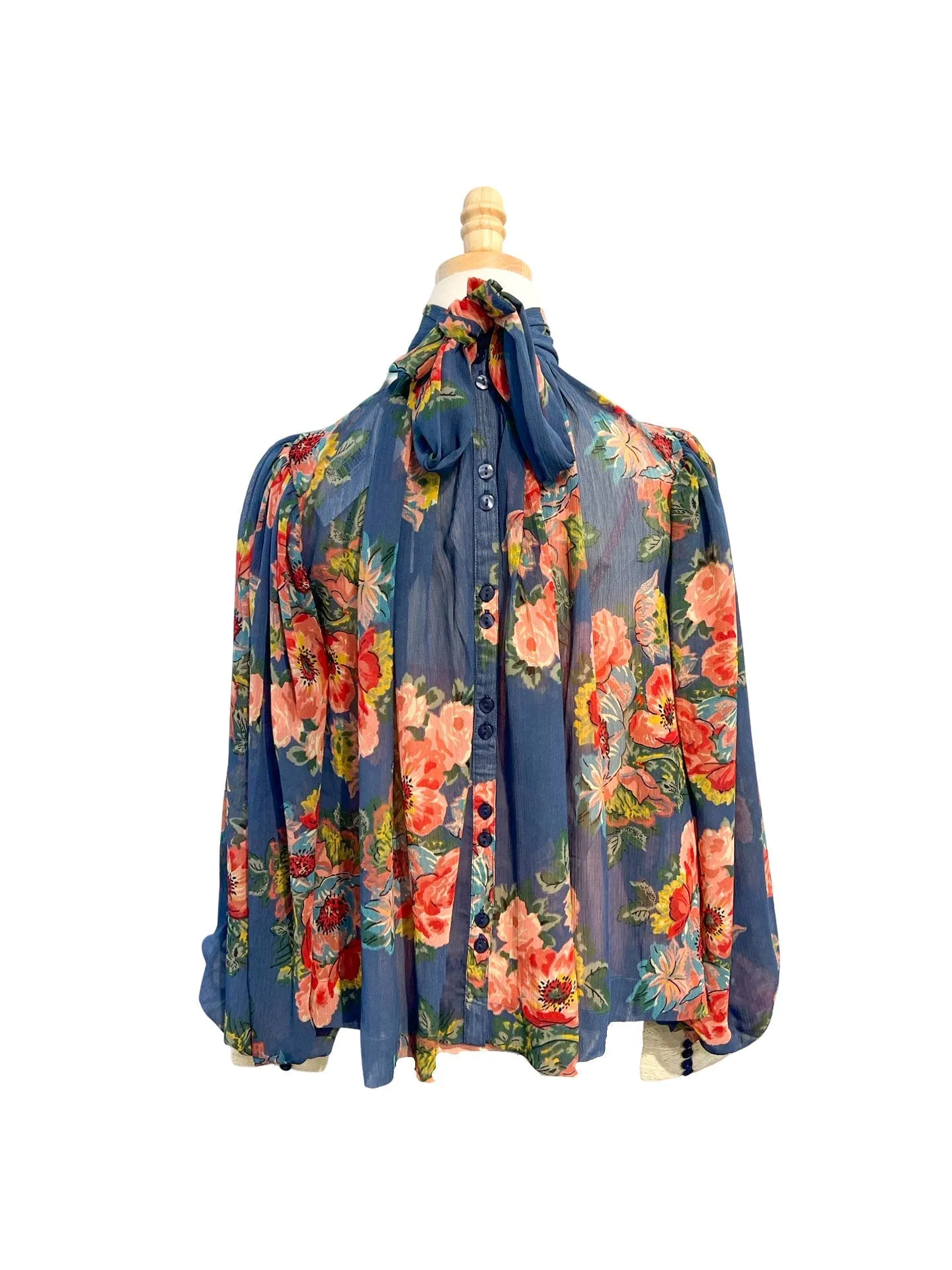 Chiffon Blouse in Vintage Bouquet sold by Beau & Ro product image thumbnail 3