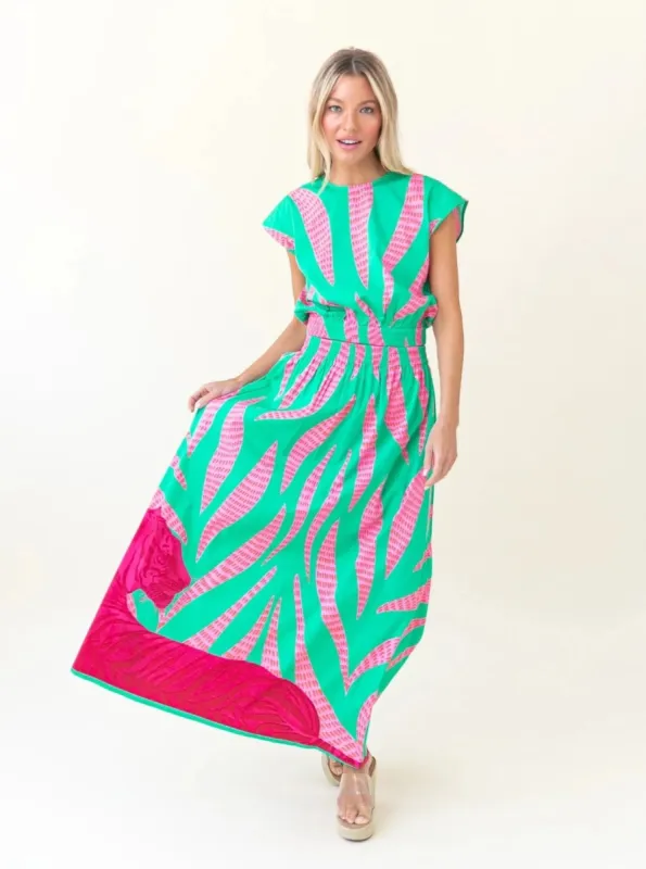 Gardenia Skirt in Malachite Tigress sold by Beau & Ro