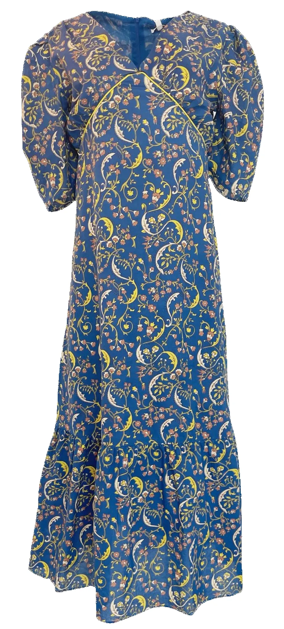 Brielle Midi Dress in Royal Yellow Paisley sold by Beau & Ro product image thumbnail 2