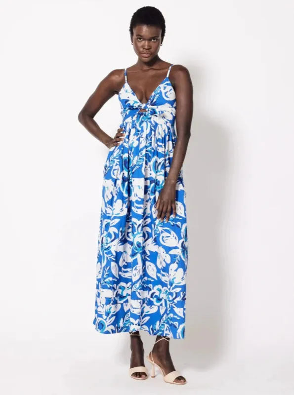 Annie Ankle Dress in Azure sold by Beau & Ro