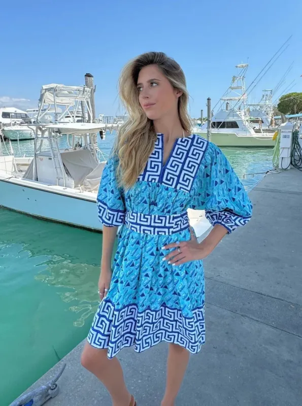 Malaga Mini in Shark Tiffany Print sold by Beau & Ro