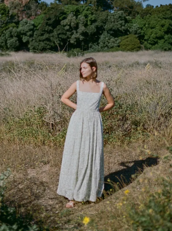 Scoop Neck Dress in Light Green Limes sold by Beau & Ro