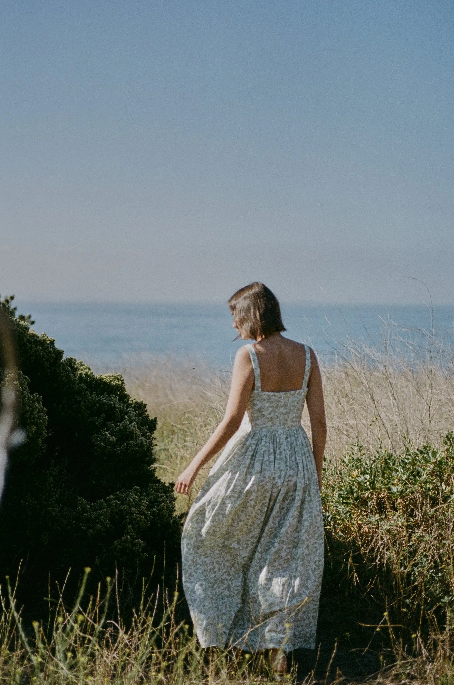 Scoop Neck Dress in Light Green Limes sold by Beau & Ro product image thumbnail 3