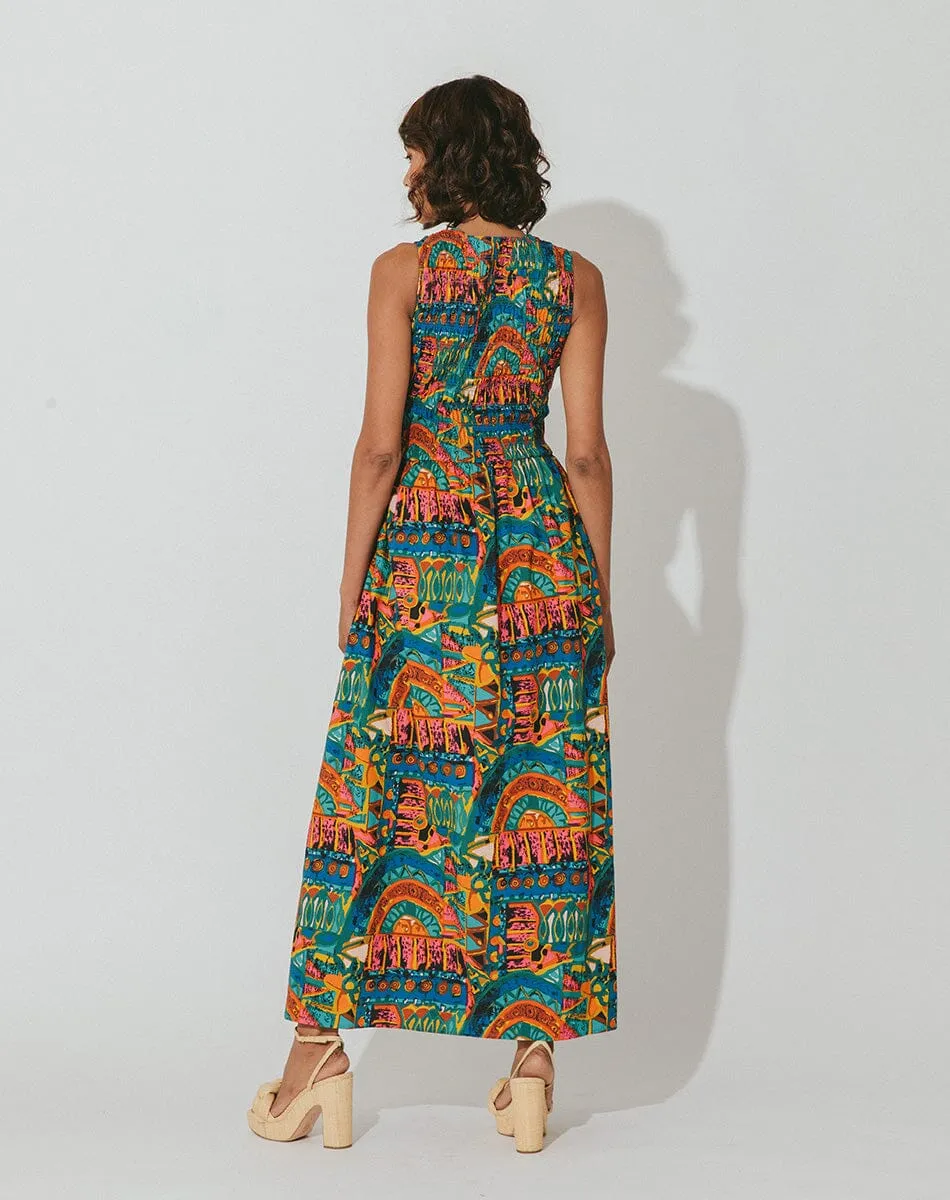 Ayanna Ankle Dress in Paradiso sold by Beau & Ro product image thumbnail 3