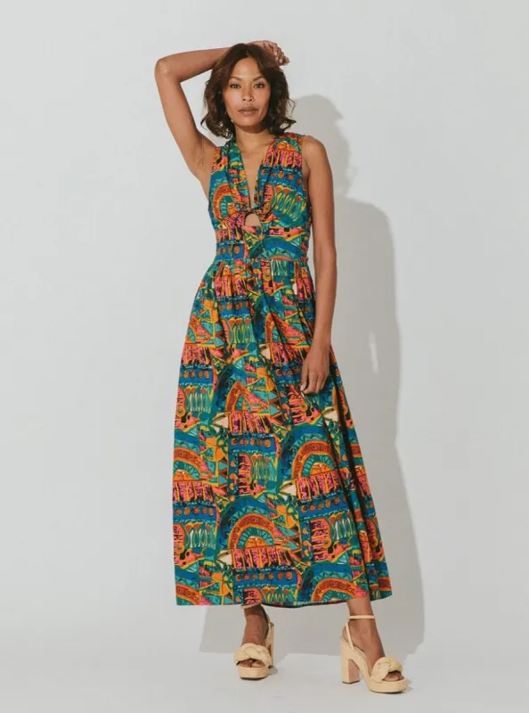 Ayanna Ankle Dress in Paradiso sold by Beau & Ro