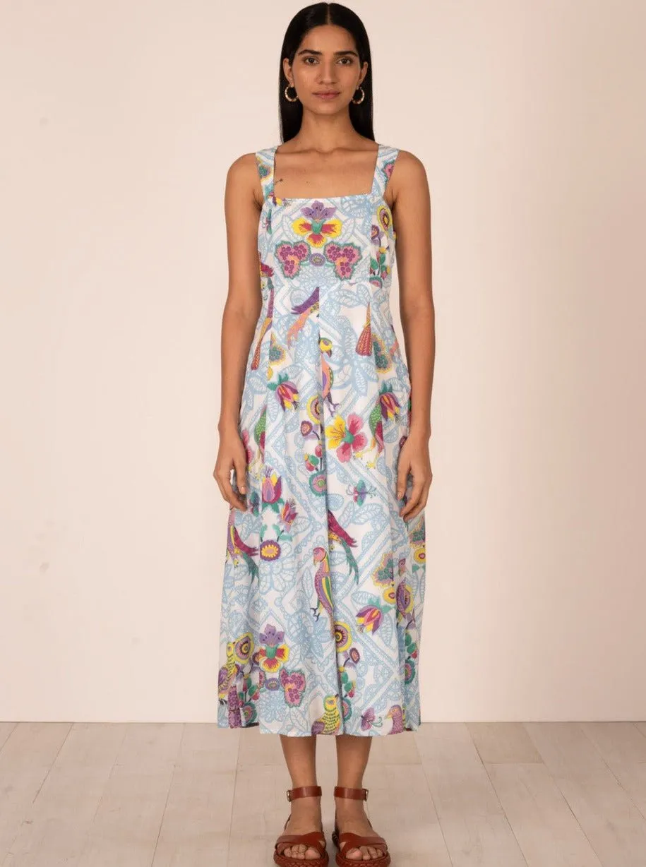 Ophelia Dress in Floral Sky sold by Beau & Ro