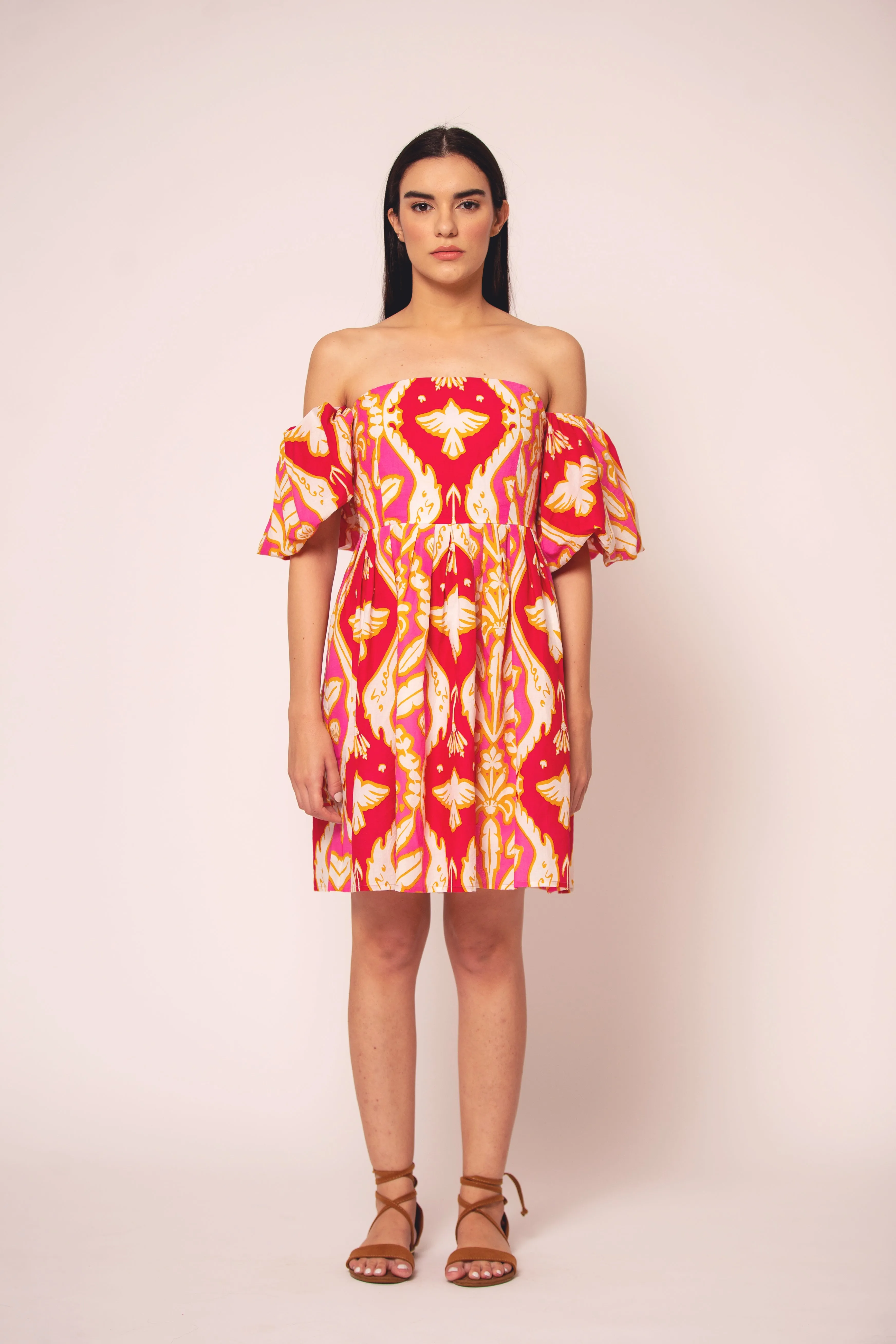 Leah Dress in Pondi Pink sold by Beau & Ro product image thumbnail 4