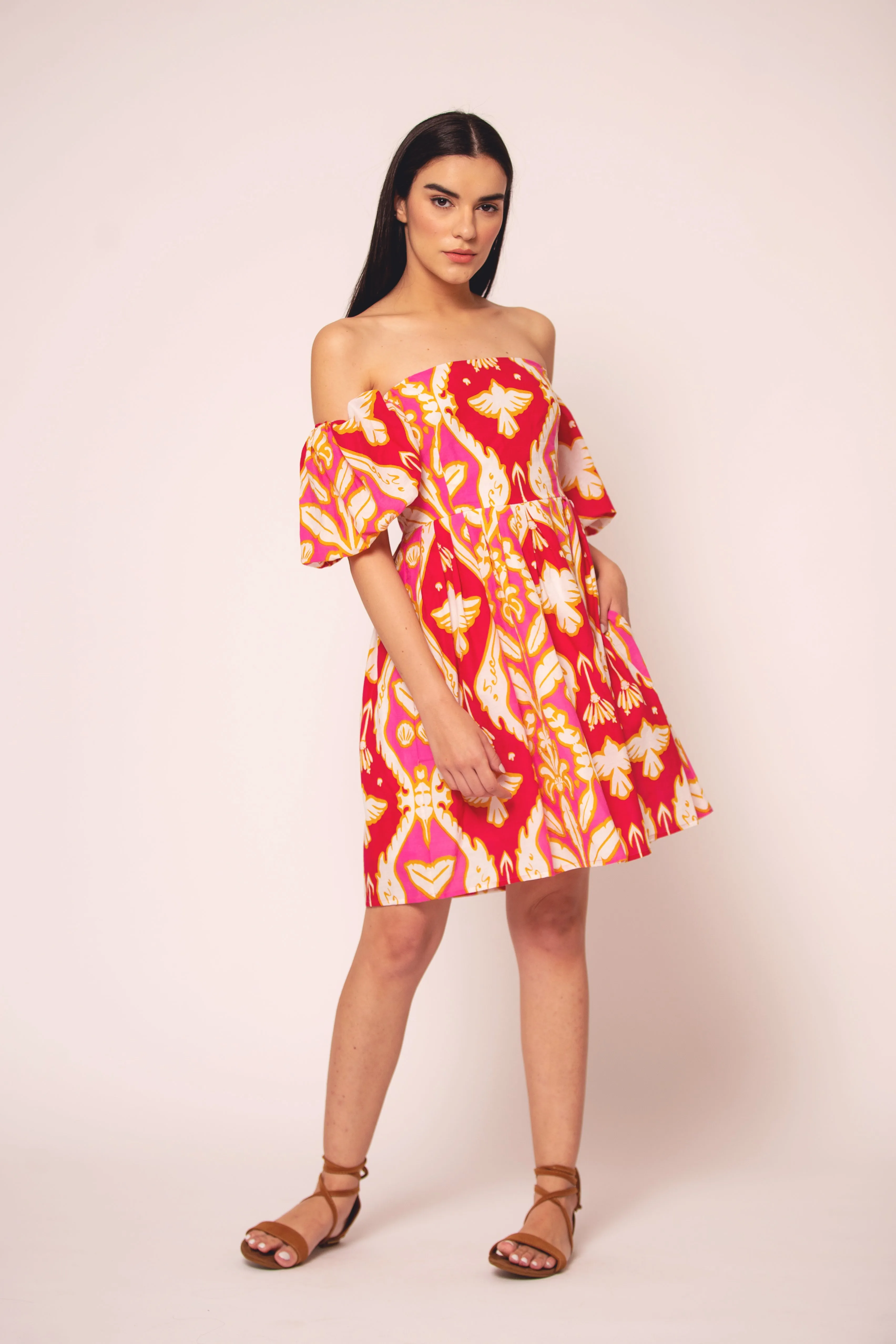 Leah Dress in Pondi Pink sold by Beau & Ro product image thumbnail 5