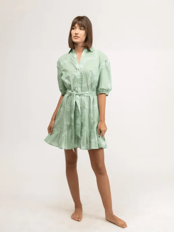 The Monica Dress | Marsh Green sold by Beau & Ro