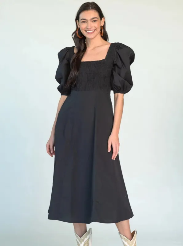 Bridget Dress in Black sold by Beau & Ro