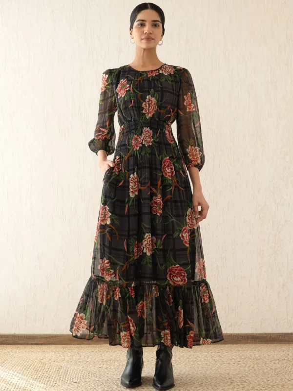 Alessandra Dress in Meteorite made by Banjanan