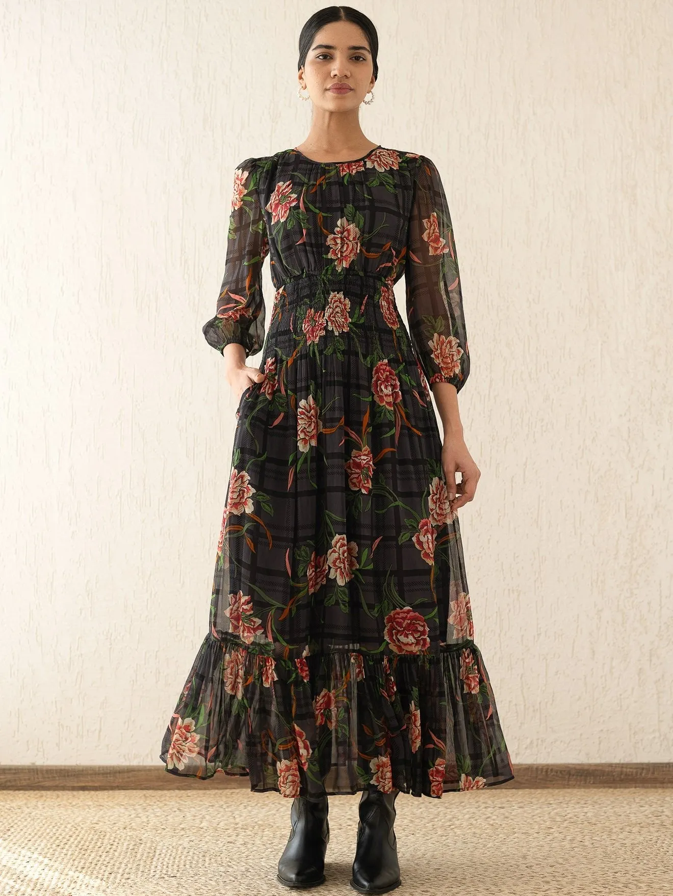 Alessandra Dress in Meteorite sold by Beau & Ro