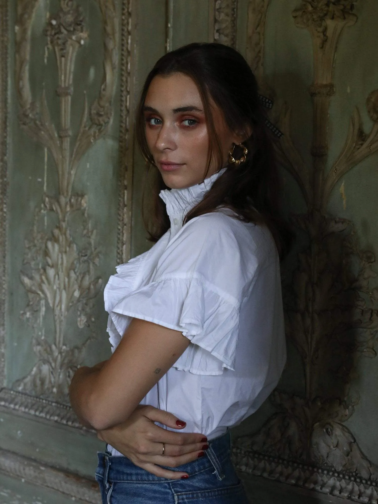 Vanessa Top in White sold by Beau & Ro product image thumbnail 3