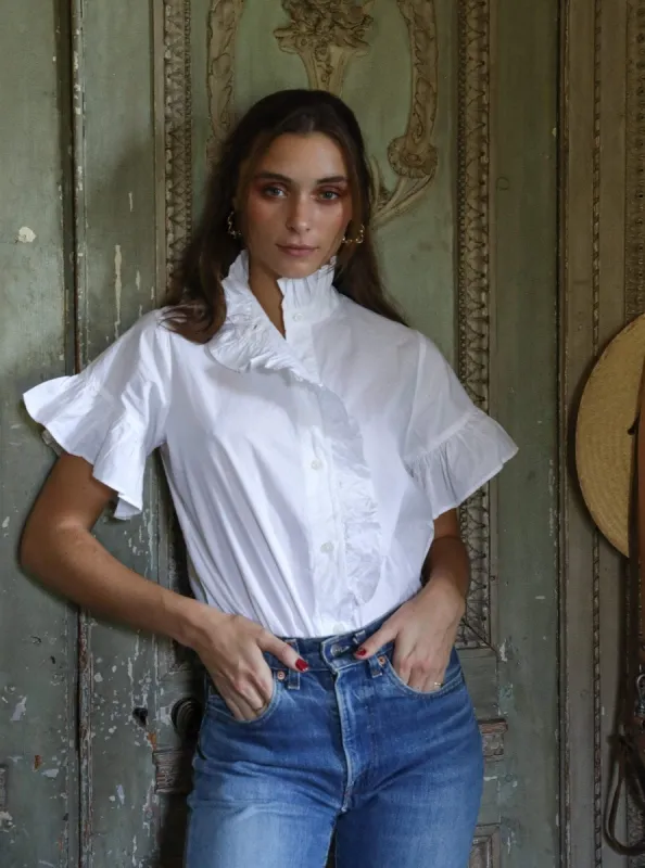 Vanessa Top in White sold by Beau & Ro