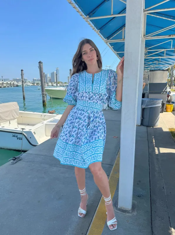 Malaga Mini in Shark White Print sold by Beau & Ro