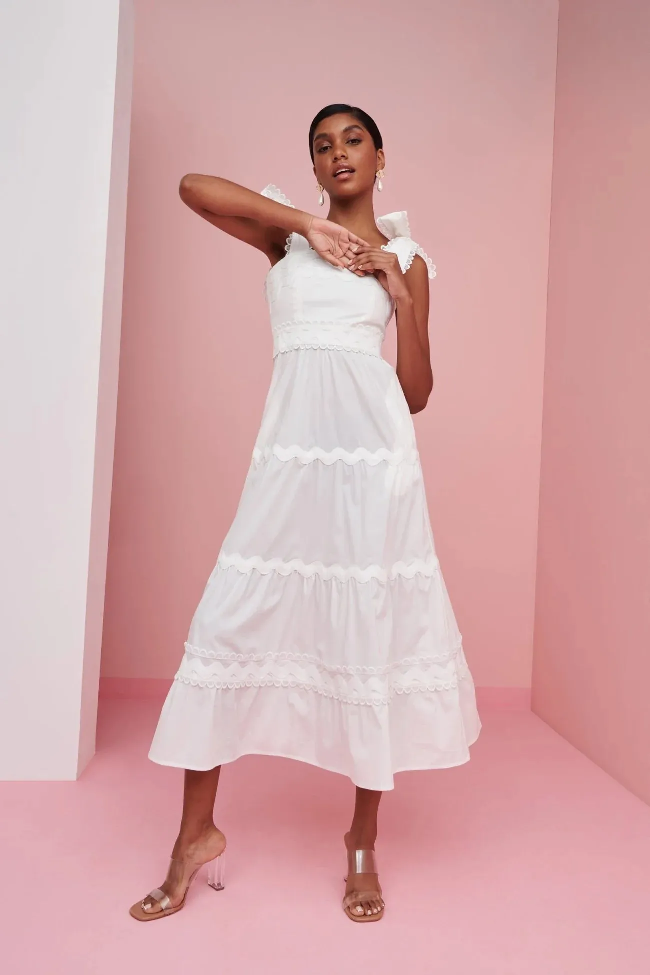 Jade Dress in White sold by Beau & Ro product image thumbnail 4