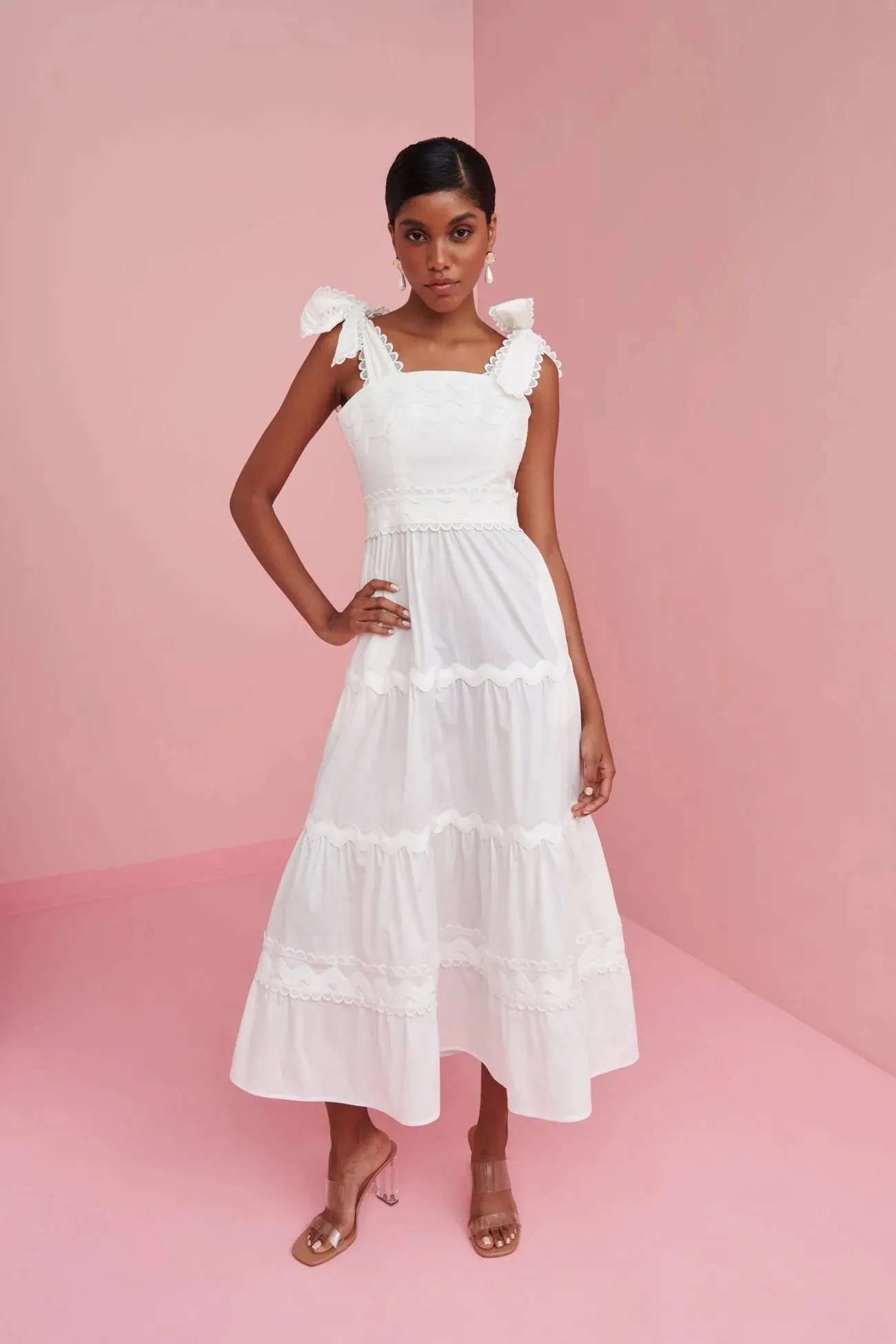 Jade Dress in White sold by Beau & Ro product image thumbnail 3