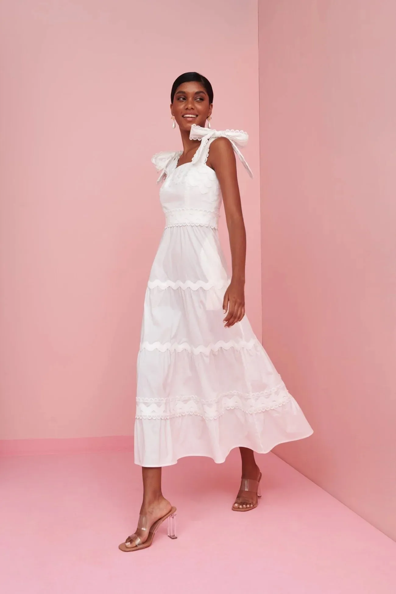 Jade Dress in White sold by Beau & Ro product image thumbnail 5