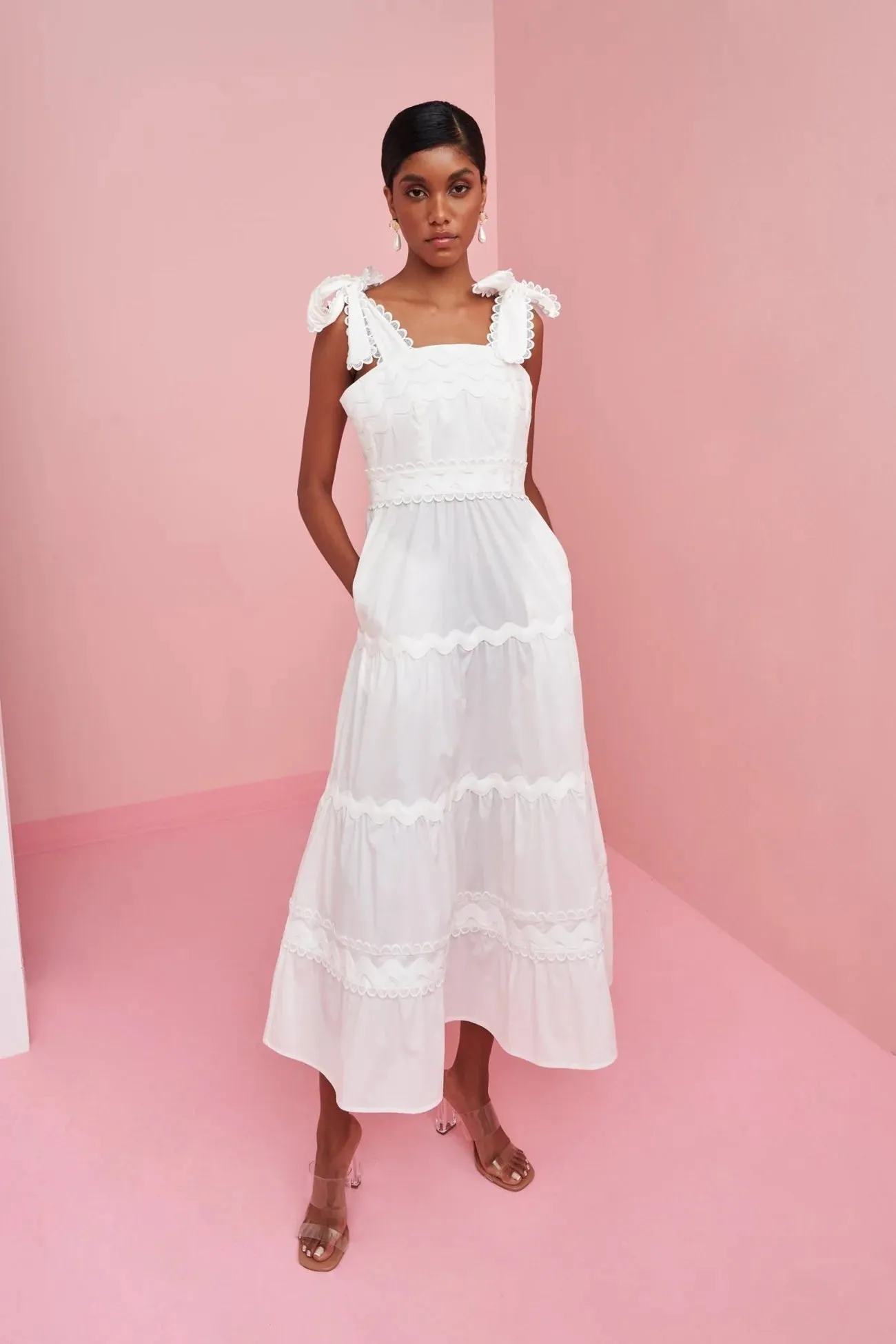 Jade Dress in White sold by Beau & Ro product image thumbnail 2