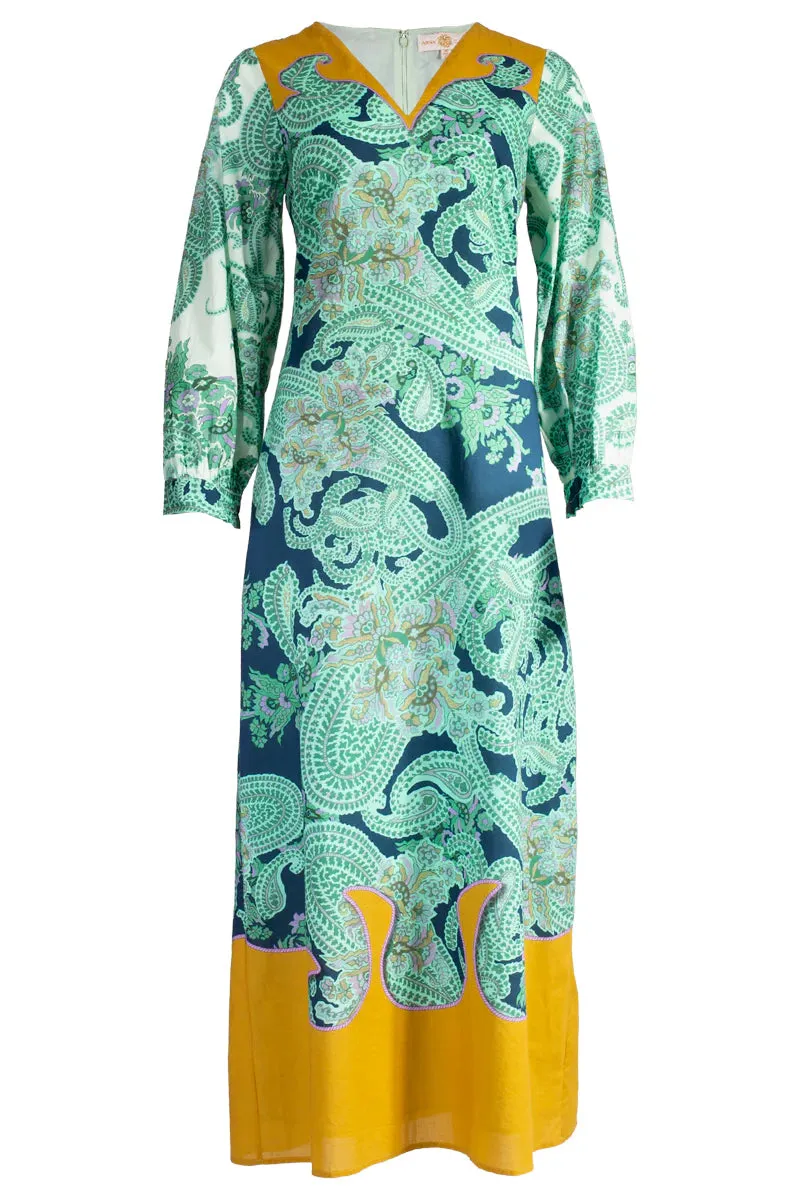 Lia Maxi in Aqua Paisley sold by Beau & Ro product image thumbnail 5