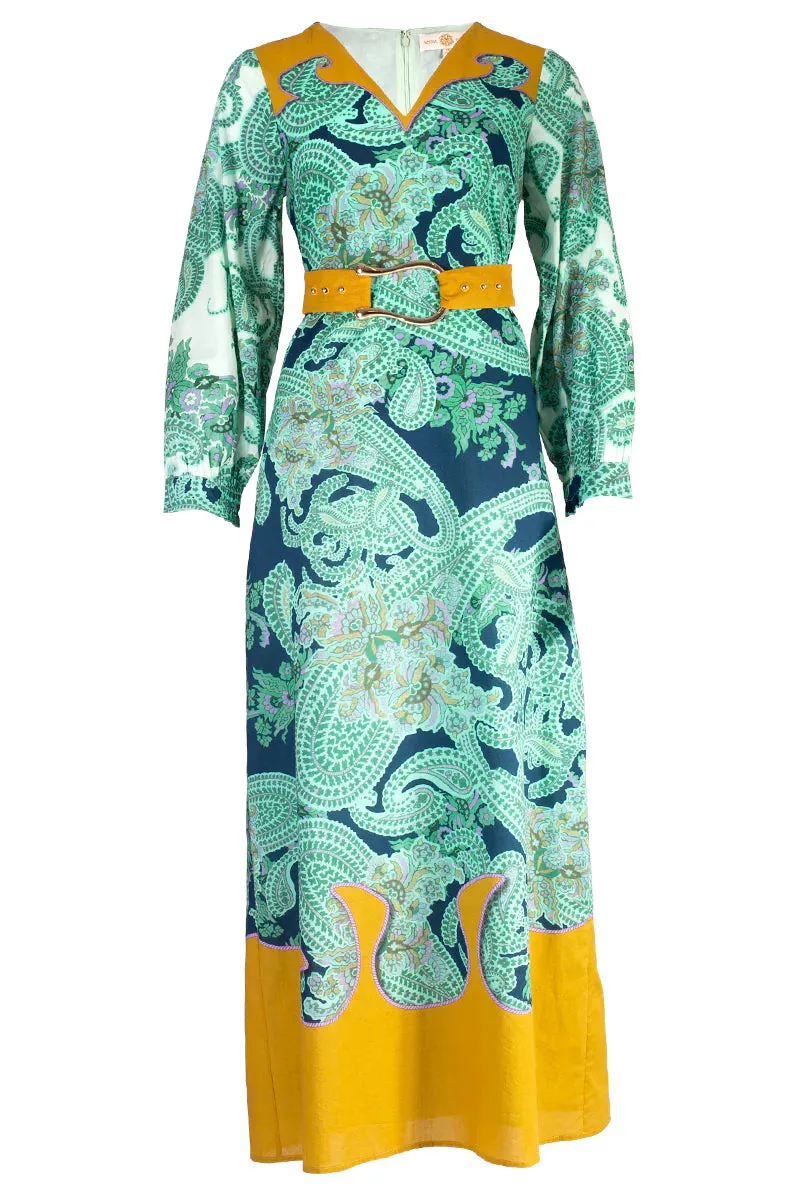Lia Maxi in Aqua Paisley sold by Beau & Ro product image thumbnail 4