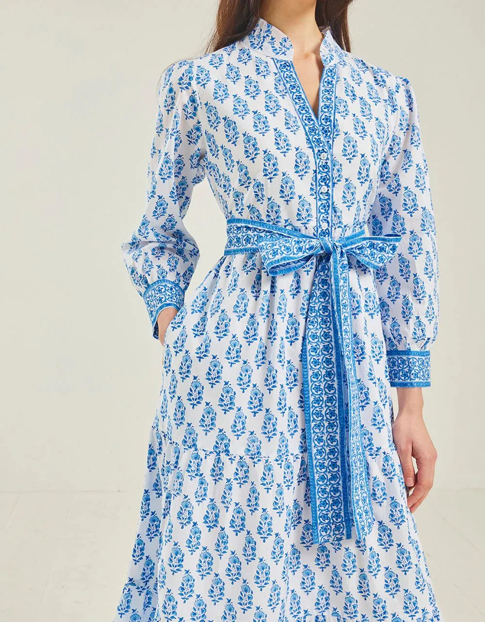 Kerala Dress in Ocean Zinnia sold by Beau & Ro product image thumbnail 4