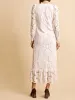 Lace Midi Dress in Off White sold by Beau & Ro