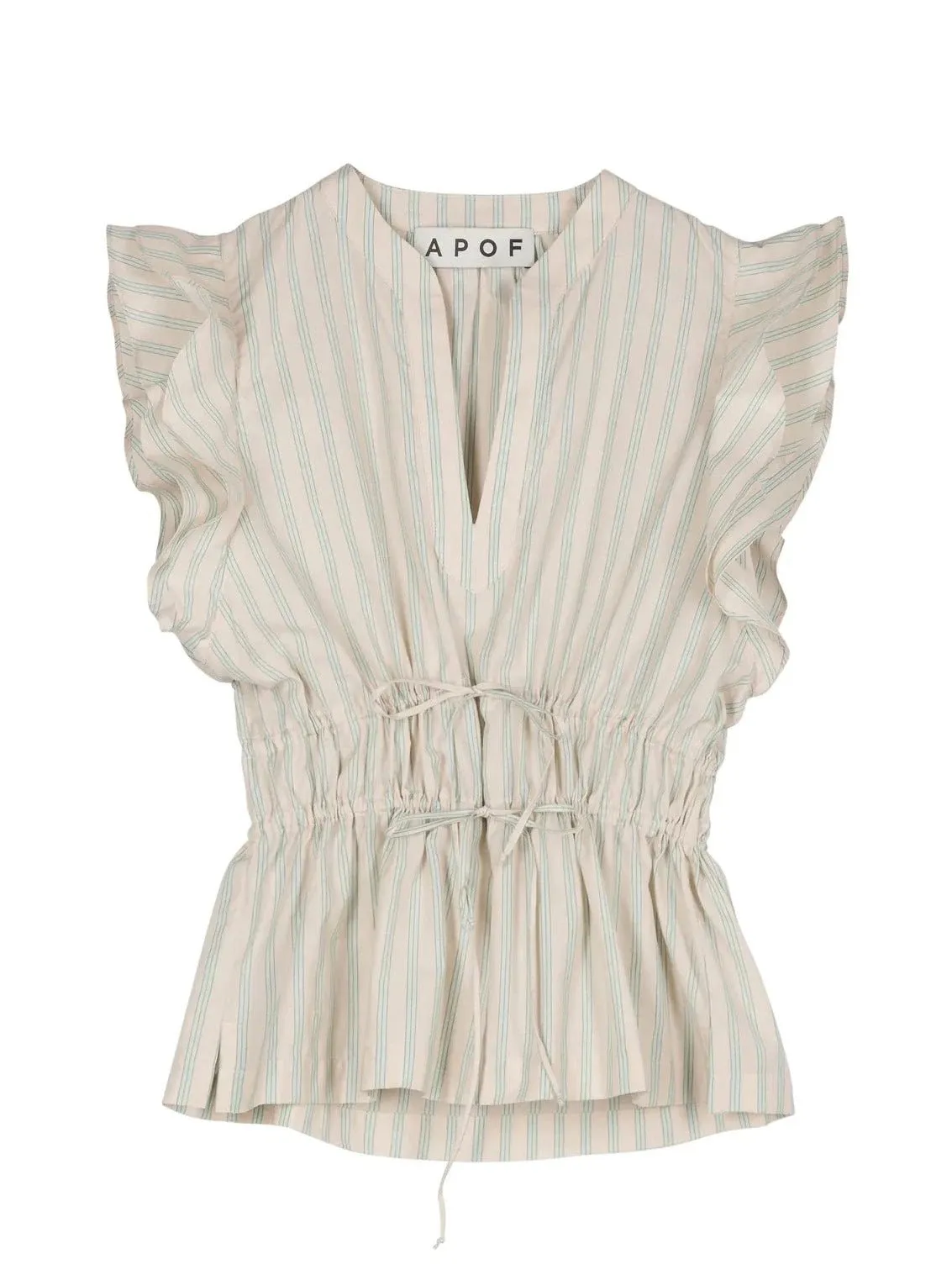 Athena Top in Mint Stripe sold by Beau & Ro