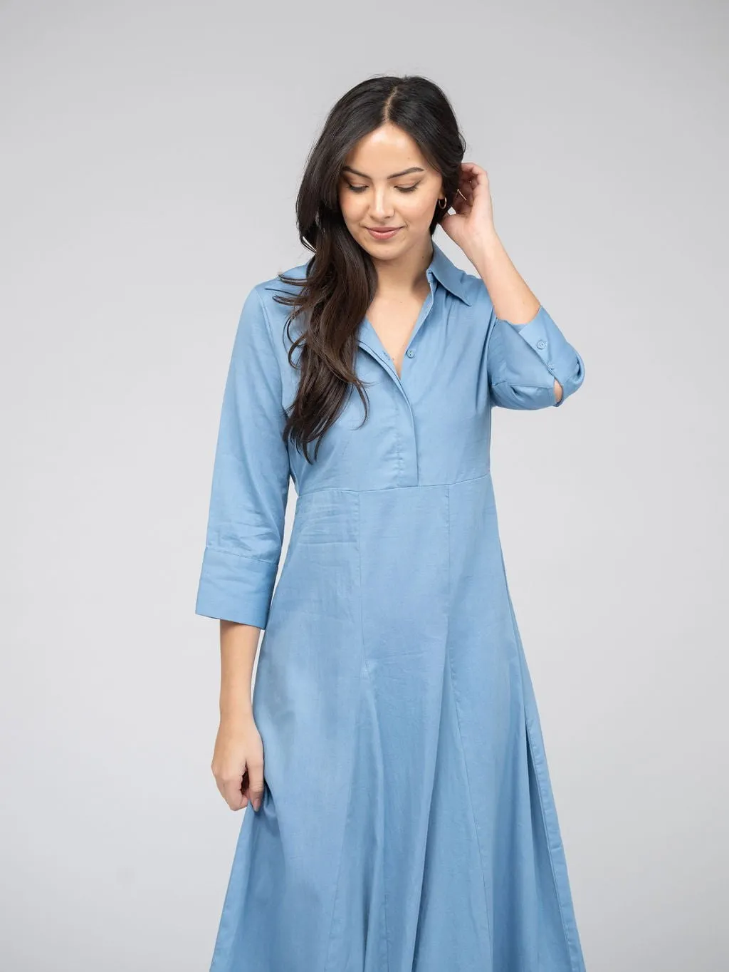 The Alexa Dress | Lake Blue sold by Beau & Ro product image thumbnail 4