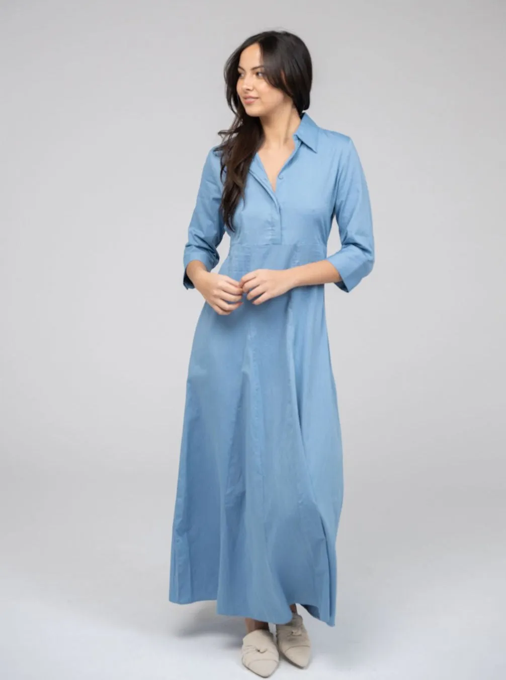 The Alexa Dress | Lake Blue sold by Beau & Ro
