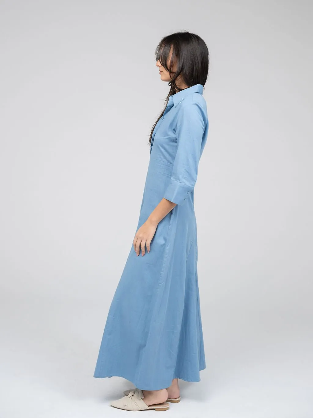 The Alexa Dress | Lake Blue sold by Beau & Ro product image thumbnail 2