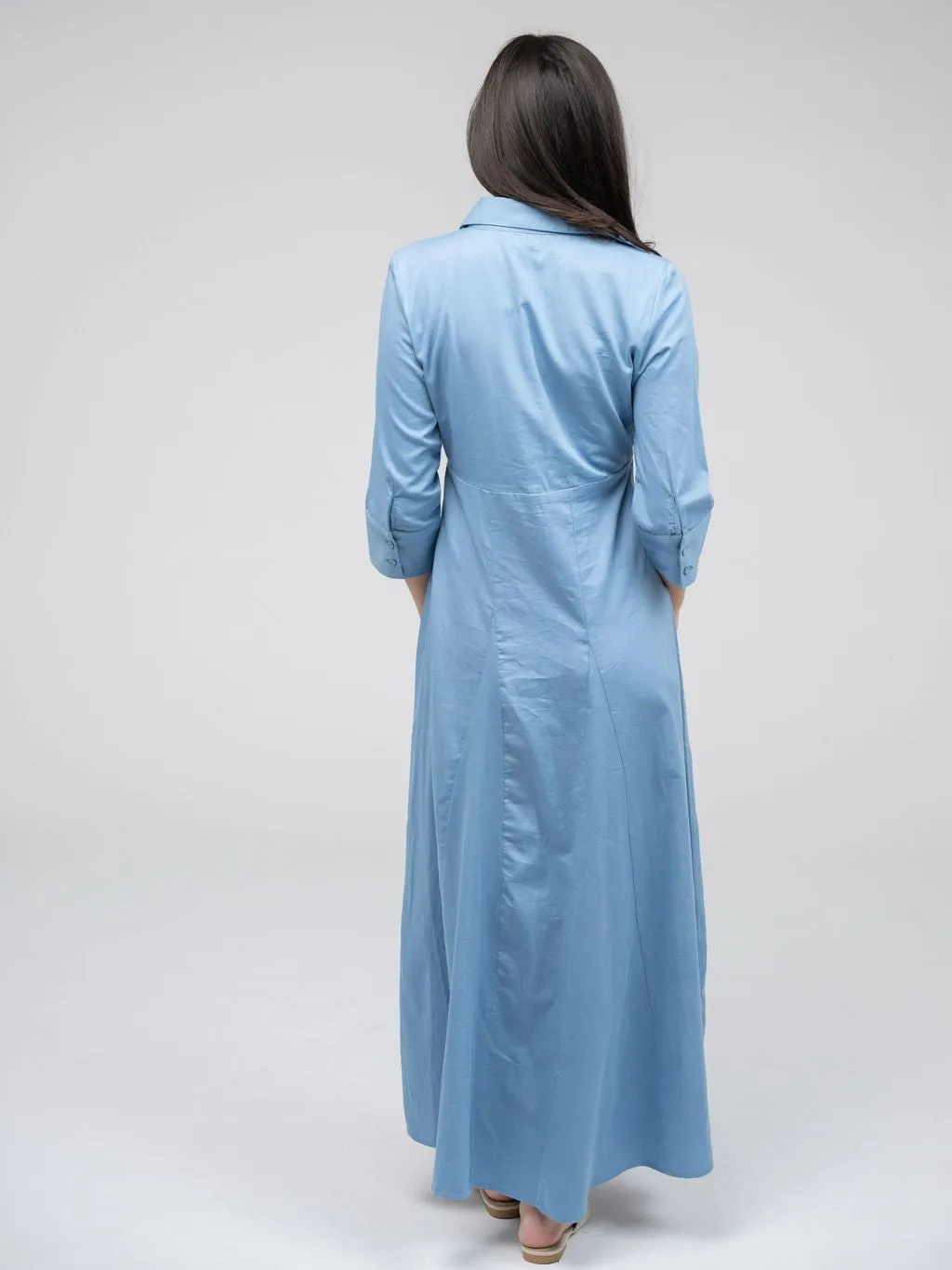 The Alexa Dress | Lake Blue sold by Beau & Ro product image thumbnail 3